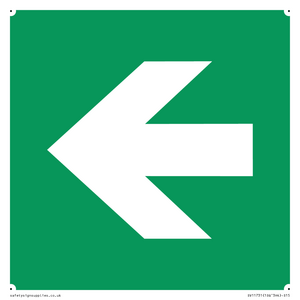 E913 Safe condition: Left arrow (90 deg supplimentary)